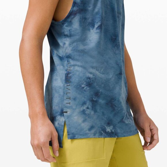 NEW Lululemon Always Agile Tank Diamond Dye True Navy Chambray size L - Picture 5 of 10